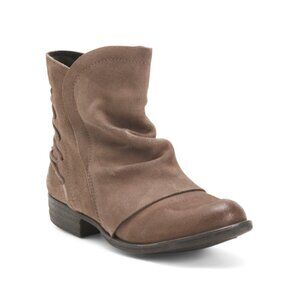 MIZ MOOZ Grey Made In Spain Suede Dotti Booties